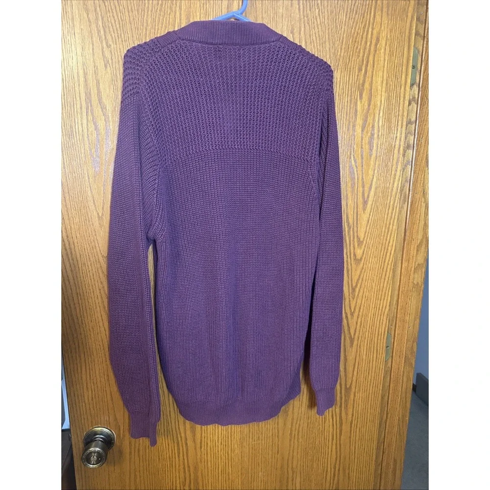 Vintage Gander Mountain GS Guide Series Sweater Men LT Maroon Cotton‎ Pullover
